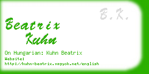 beatrix kuhn business card